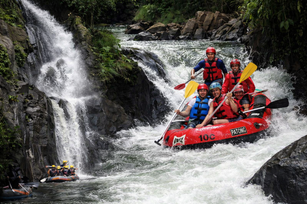 Mount Batur sunrise trekking and Ayung river white water rafting combo tour in Bali